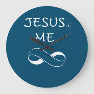 Jesus ich Unendlichkeits-Wand-Uhr-christliches Große Wanduhr