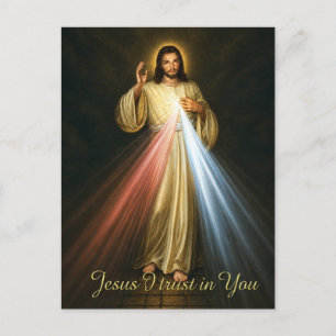 Jesus ich vertraue auf Dich Barmherzigkeit Gottes Postkarte