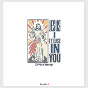 Jesus ich vertraue auf dich Divine Mercy Shirt Des Aufkleber