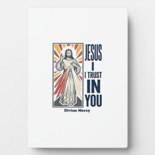 Jesus ich vertraue auf dich Divine Mercy Shirt Des Fotoplatte