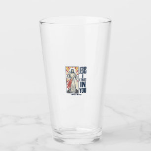 Jesus ich vertraue auf dich Divine Mercy Shirt Des Glas