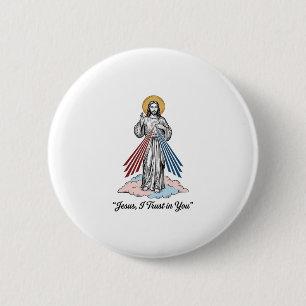 Jesus, ich vertraue auf dich Vintage-Stickerei-Shi Button