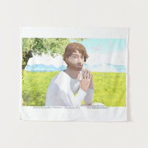 Jesus im Garten (Getsemani) Wandteppich