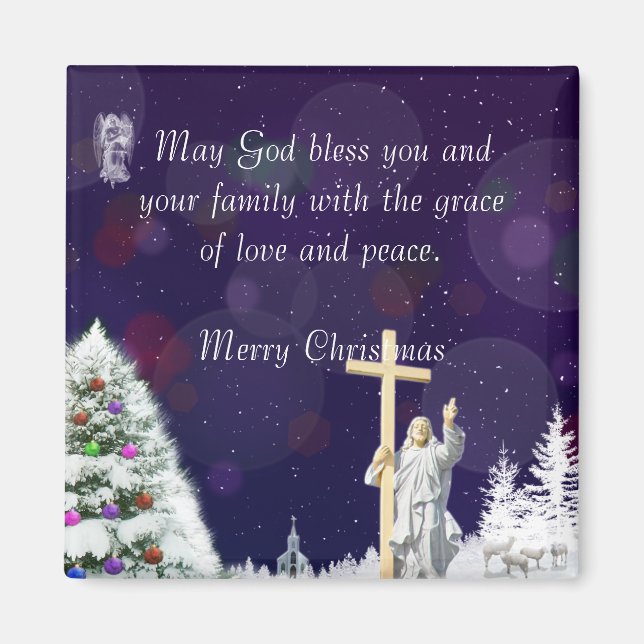 Jesus im Schnee Magnet (Vorne)