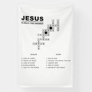 Jesus, immer die Antwort auf das Christliche Glaub Banner
