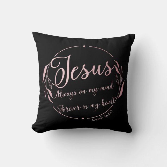 JESUS: Immer im Kopf, immer im Herzen    Kissen (Vorderseite)