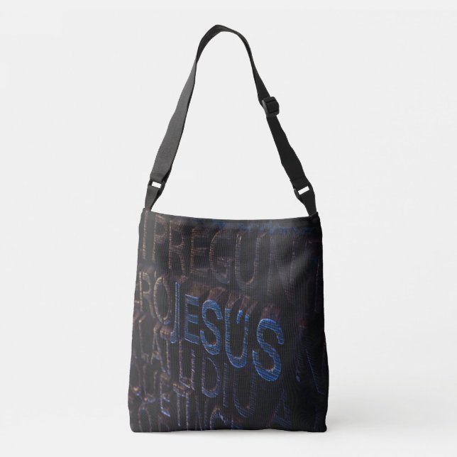 Jesus in Blaustein Christliche Gott Liebe Tragetaschen Mit Langen Trägern (Rückseite)