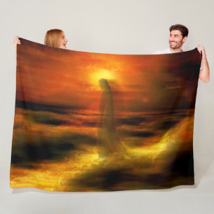 JESUS in den KLOUDS Fleecedecke
