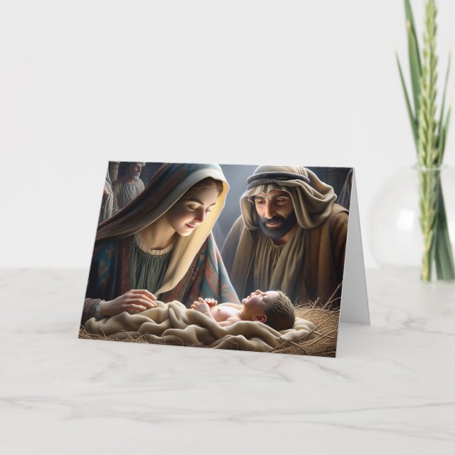 Jesus in der Gefahr | Weihnachten Karte (Vorderseite)