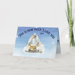 Jesus in der Wange gefaltet Weihnachten Karte