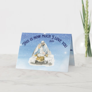 Jesus in der Wange gefaltet Weihnachten Karte
