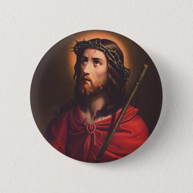 Jesus in Dornenkronen Button (Vorderseite)