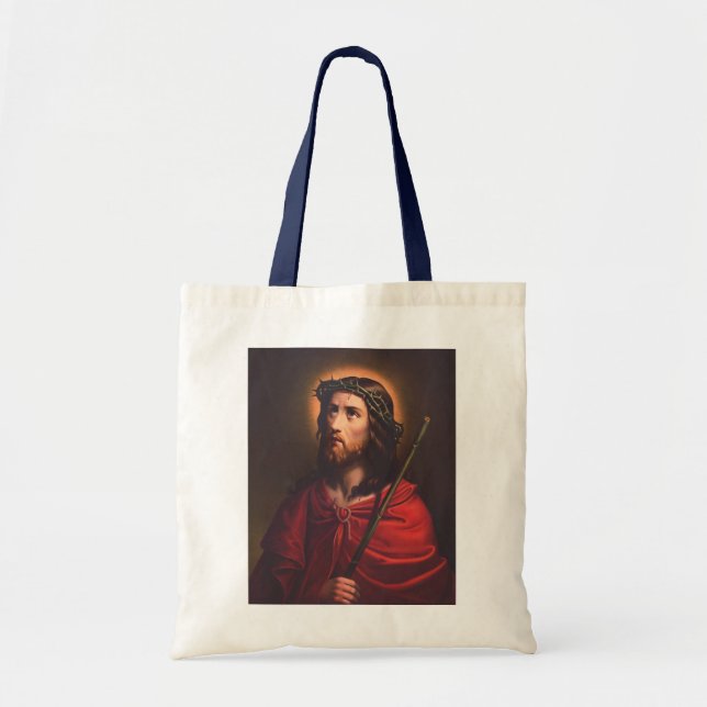 Jesus in Dornenkronen Tragetasche (Vorne)
