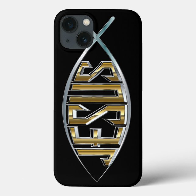 Jesus in einem Fischsymbol Case-Mate iPhone Hülle (Rückseite)