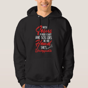 Jesus in ihrem Herzen Friseur Friseur Barber Hoodie