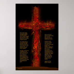 Jesus in Jesaja 53 Poster