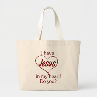 Jesus in my Heart tote bag Jumbo Stoffbeutel