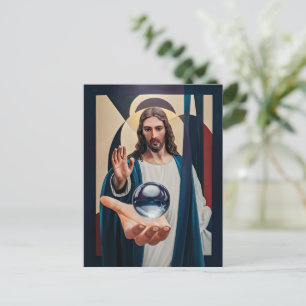 Jesus in neokubistischer Elegance Moderne Abstrakt Postkarte