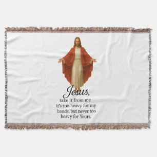 Jesus in Rot und Weiß Decke