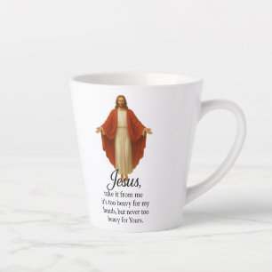 Jesus in Rot und Weiß Milchtasse