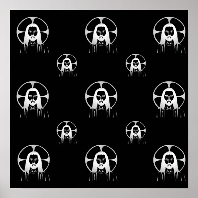 Jesus in Silver Poster (Vorne)