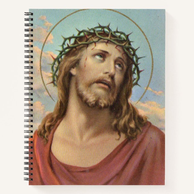 Jesus in the crown of thorns notizbuch (Vorderseite)