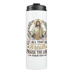 Jesus Indie Folk Akustik-Anbetungs-Grafik-T-Shirt Thermosbecher