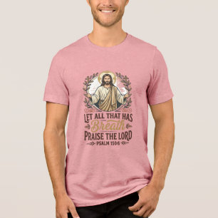 Jesus Indie Folk Akustik-Anbetungs-Grafik-T-Shirt Tri-Blend Shirt