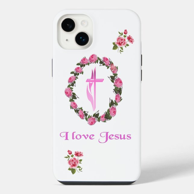 Jesus  iPhone 14 plus hülle (Rückseite)