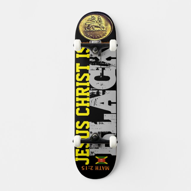 JESUS IS BLACK Skateboard (Vorderseite)