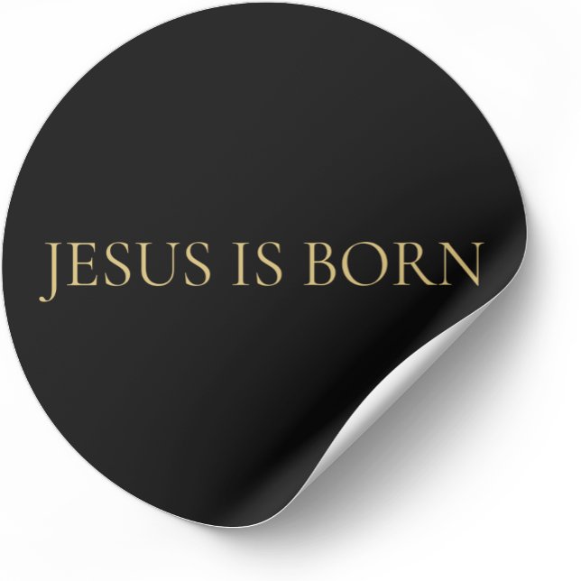 JESUS IS BORN Minimalist Christmas Sticker  (Von Creator hochgeladen)
