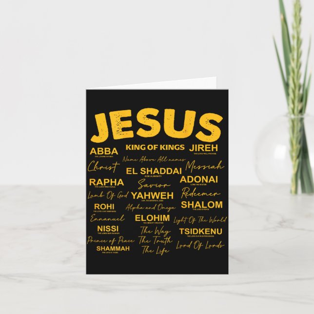 Jesus Is King Names Of God Hebrew Jesus Christian  Karte (Vorderseite)