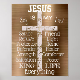 Jesus is my Everything List Christian Poster