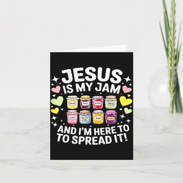 Jesus Is My Jam And Im Here To Spread Christian Bi Karte (Vorderseite)
