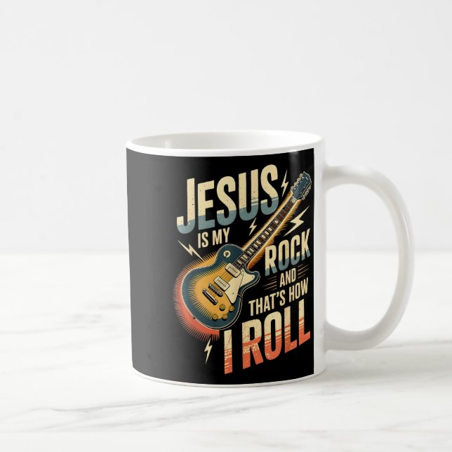 Jesus Is My Rock And That Is How I Roll Christian  Kaffeetasse (Rechts)