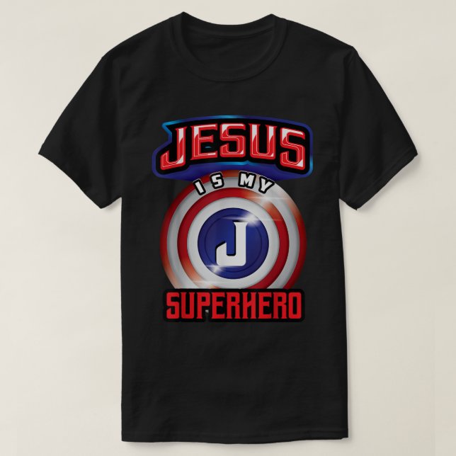 Jesus Is My Superhero Design T-Shirt (Design vorne)