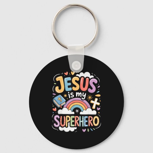 Jesus Is My Superhero  Schlüsselanhänger (Vorderseite)
