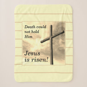 JESUS IS RISEN Creme Oaster Sherpadecke