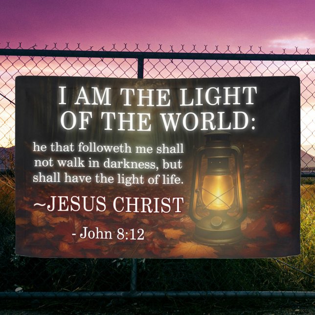 Jesus Is The Light Bible Verse Christian Church Banner (Von Creator hochgeladen)