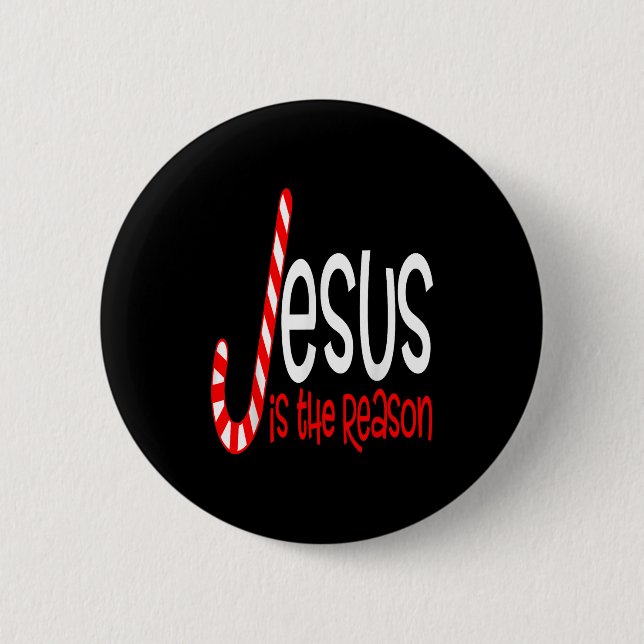 Jesus Is The Reason Christian Religious Christmas  Button (Vorderseite)