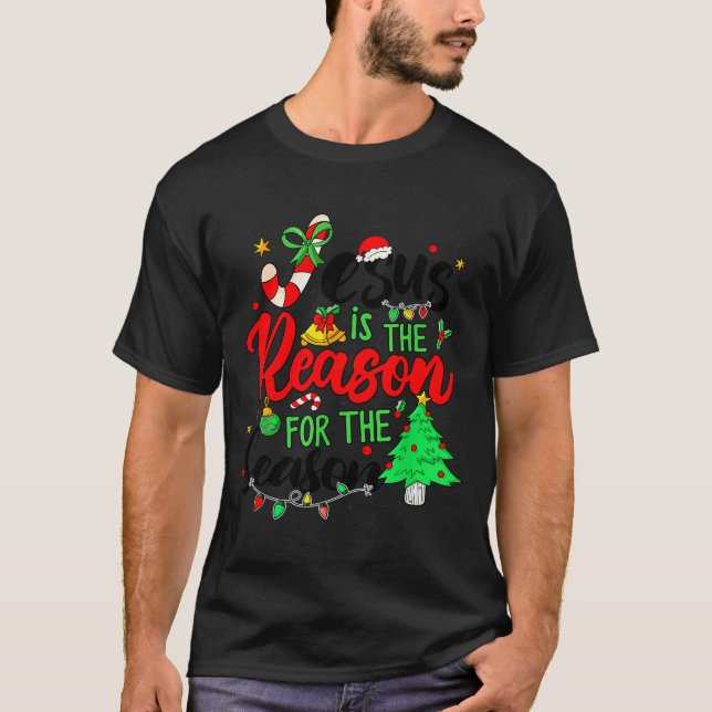 Jesus Is The Reason For Season Christmas Family Pa T-Shirt (Vorderseite)