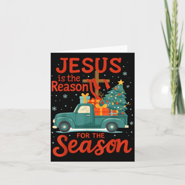 Jesus Is The Reason For The Season Pajamas Kids Ch Karte (Vorderseite)