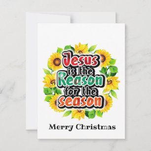 Jesus is The Reason For The Seasons Postcard Postkarte