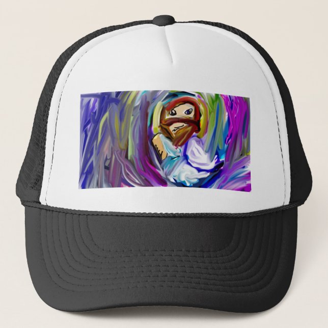 Jesus Is way wave love Truckerkappe (Vorderseite)