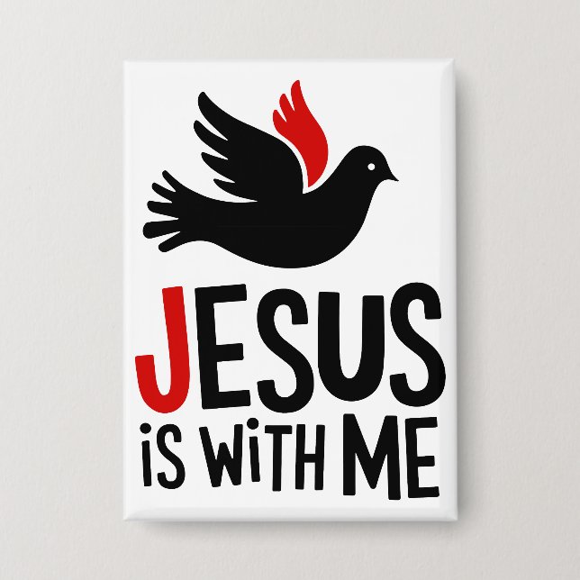 Jesus is with me button (Vorderseite)