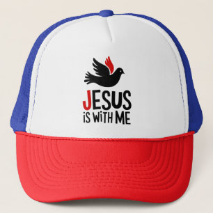 Jesus is with me Gitarrenplektra Truckerkappe
