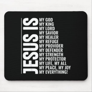 Jesus ist alles christlich inspirierender Glaube Mousepad