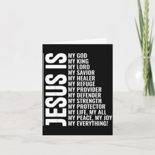 Jesus ist alles christliche inspirierende Glaubens Karte