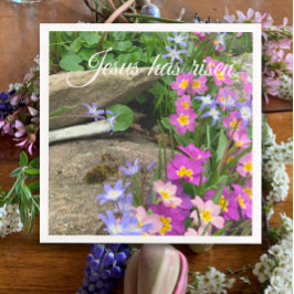 Jesus ist auferstanden | Blumengarten Christlich O Serviette