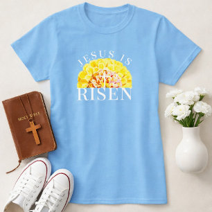 Jesus ist auferstanden Floral Christliches Ostern T-Shirt